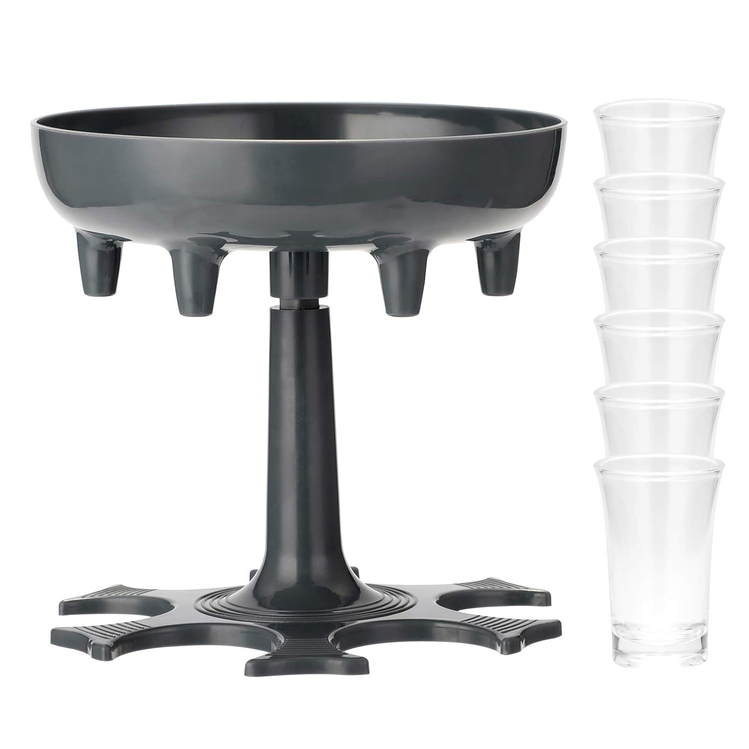 6 Shot Win Glass Dispensers With Tray  6 Pcs Glass 6 Shot Win Glass Dispensers With Tray  6 Pcs Glass